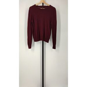 Quince Men's Crewneck Sweater in Burgundy